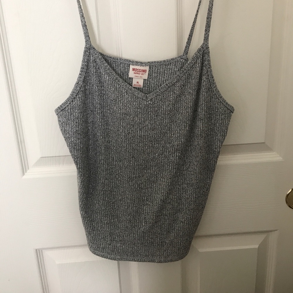 Mossimo white and grey tank top